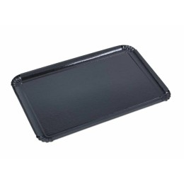 Plateau de traiteur carton noir simple face 28 x 42 cm - par 25