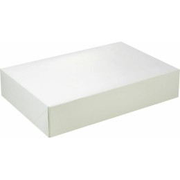 Boîte traiteur carton blanche 42 x 28 x 6 cm - par 25