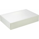 Boîte traiteur carton blanche 42 x 28 x 6 cm - par 25