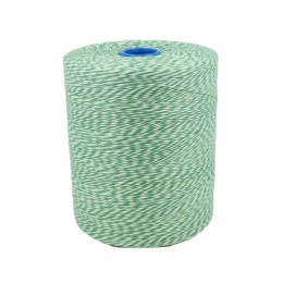 Ficelle alimentaire plastique vert et blanc chiné calibre 3,5/2 1750 m - à l'unité