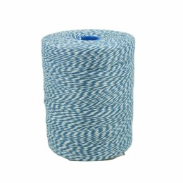 Ficelle alimentaire plastique bleu et blanc chiné calibre 2,5/1 2500 m - à l'unité