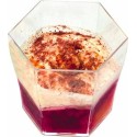 Verrine plastique hexagonale transparente 60 ml - par 24