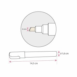 Feutre craie blanc mine 4 mm - par 2