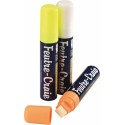 Feutre craie blanc, jaune et orange mine 15 mm - par 3