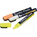 Feutre craie blanc, jaune et orange mine 4 mm - par 3