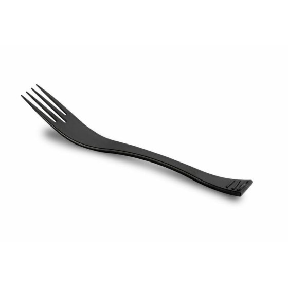 Fourchette plastique réutilisable noire