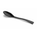 Cuillère à soupe réutilisable plastique noire 20 cm - par 40
