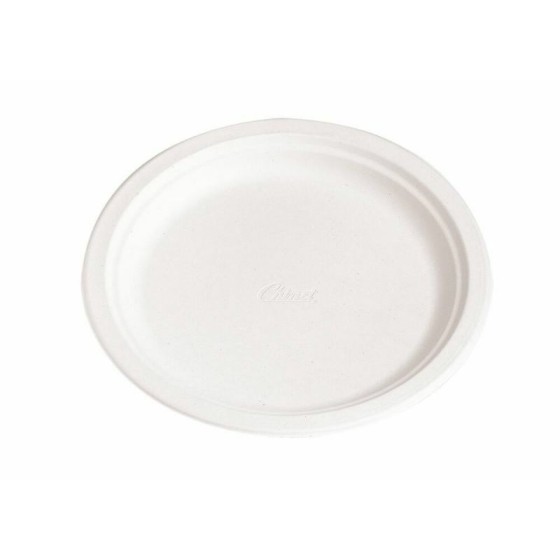 Assiette biodégradable blanche 22 cm