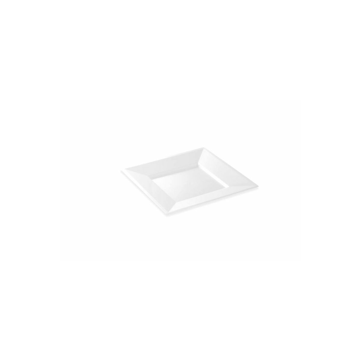 Assiette Dure Réutilisable Plate Blanc PP Ø22cm (25 Utés)
