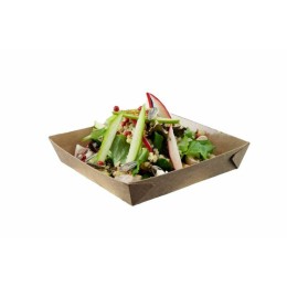 Assiette carrée carton refermable 12,5 x 12,5 x 3 cm - par 200