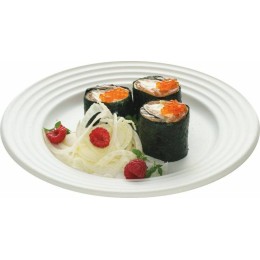 Assiette ronde en bagasse Wave Ø 23 cm - par 500