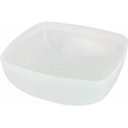Saladier carré plastique transparent réutilisable 2300 ml - par 50