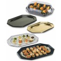 Plat de présentation octogonal noir 27 x 19 cm - par 50