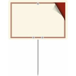 Étiquette prix à pique "Carte de Visite" 10 x 6,7 cm - par 10