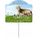 Étiquette prix à pique et à tournette pour viande bovine "Champêtre" 10,6 x 8,8 cm - par 10