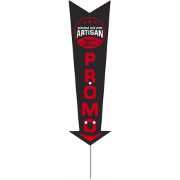 Étiquette prix flèche à pique "Promo Votre Artisan" 21,8 cm - par 5