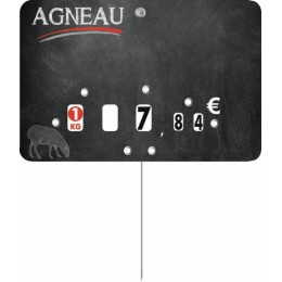 Étiquette prix à pique et à tournette pour agneau "Maestria" 12 x 8 cm - par 10