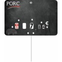 Étiquette prix à pique et à tournette pour porc "Maestria" 12 x 8 cm - par 10