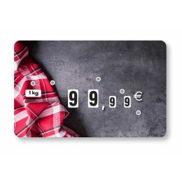 Étiquette prix sans pique et à tournette "Torchon" 12,6 x 8 cm - par 10