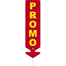 Étiquette prix flèche à pique "Promo" 22 cm - par 5