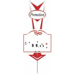 Étiquette prix flèche à pique et à tournette Promotions 27,5 cm - par 10