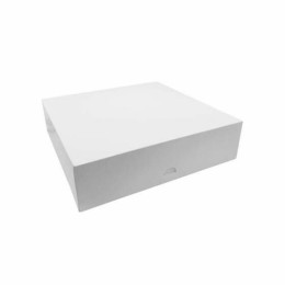 Boîte pâtissière carton blanche 40 x 40 x 8 cm - par 25