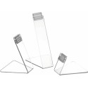 Support étiquette prix plastique transparent sur pied 5 cm - par 25