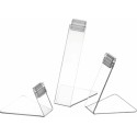 Support étiquette prix plastique transparent sur pied 9 cm - par 25