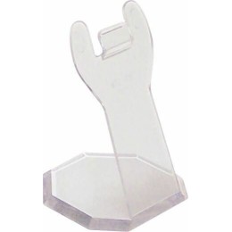 Support étiquette prix plastique transparent sur pied 8,5 cm - par 10