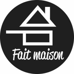 Étiquette format disque avec grippeur "Fait Maison" - par 10