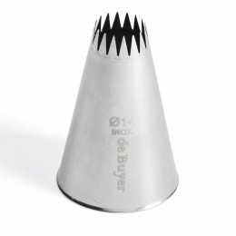 Douille à petit four 16 dents Ø 14 cm en inox - à l'unité