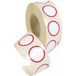 Étiquette prix autocollante vierge Ø 3 cm - par 1000
