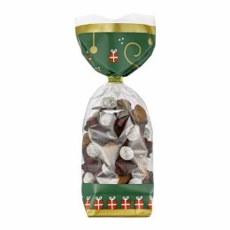 Sachet plastique fond carton "Cadeau Noël" 12 x 26 cm - par 100