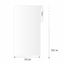 Papier paraffiné végétal Végélux 1 face blanc 55 g/m² bobine 35 cm - par 10 kg