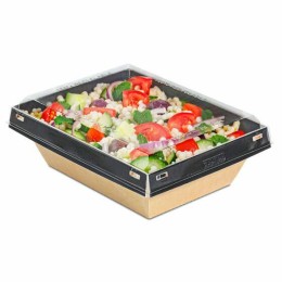 Barquette carton Luxifood 850 ml avec couvercle - par 20