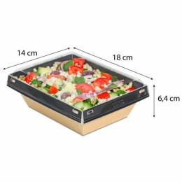 Barquette carton Luxifood 850 ml avec couvercle - par 20
