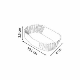 Caissette plissée ovale noire 10,5 x 4 x 2,5 cm (n°88) - par 1000