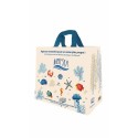 Sac réutilisable polypropylène tissé "Poissonnerie" 40 x 11 + 11 x 45 cm - par 25