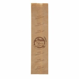 Sac à pain kraft brun marron 12 x 4 + 4 x 49 cm - par 250