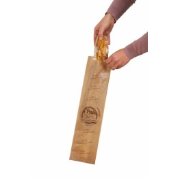 Sac à pain kraft brun marron 12 x 4 + 4 x 49 cm - par 250