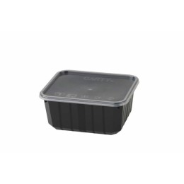 Barquette plastique noire avec couvercle 450 ml - par 200