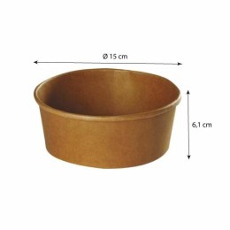 Bol salade rond kraft brun 780 ml - par 50