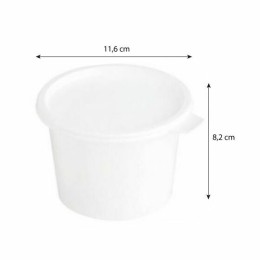 Pot pour crème fraiche plastique avec couvercle 500 ml - par 100