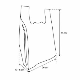 Sac bretelles plastique BD 50 microns vert 26 x 6 + 6 x 45 cm - par 500