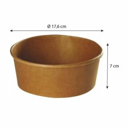 Bol salade rond kraft brun 1250 ml - par 50