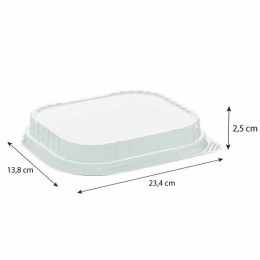 Couvercle plastique transparent clipsable pour barquette aluminium Ready2Cook 940 ml - par 100