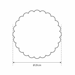 Support carton rond festonné blanc Ø 29 cm - par 250