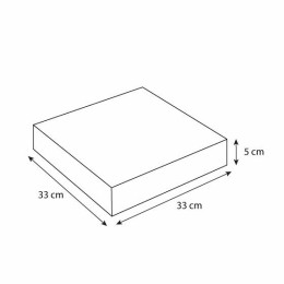 Boîte pâtissière carton blanche 33 x 33 x 5 cm - par 50
