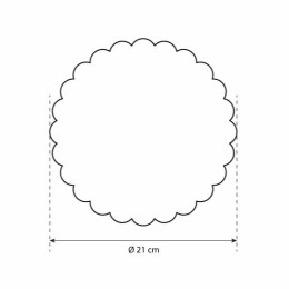 Support carton rond festonné blanc Ø 21 cm - par 250