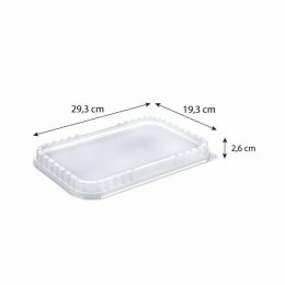 Couvercle plat plastique transparent clipsable pour barquette aluminium Ready2Cook 1920 ml - par 100